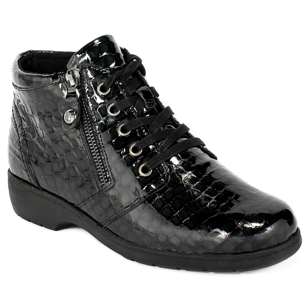 Trzewiki Caprice 9-25152-25 014 Black Croco Zielony Skóra