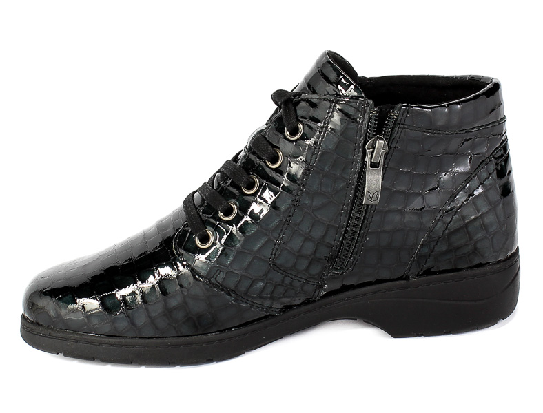 Trzewiki Caprice 9-25152-25 014 Black Croco Zielony Skóra