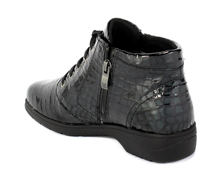 Trzewiki Caprice 9-25152-25 014 Black Croco Zielony Skóra