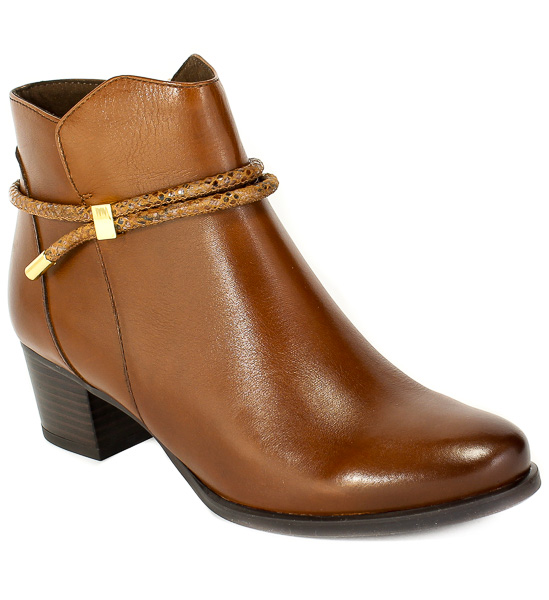 Botki Caprice 9-25307-25 313 Cognac Comb Brąz Skóra