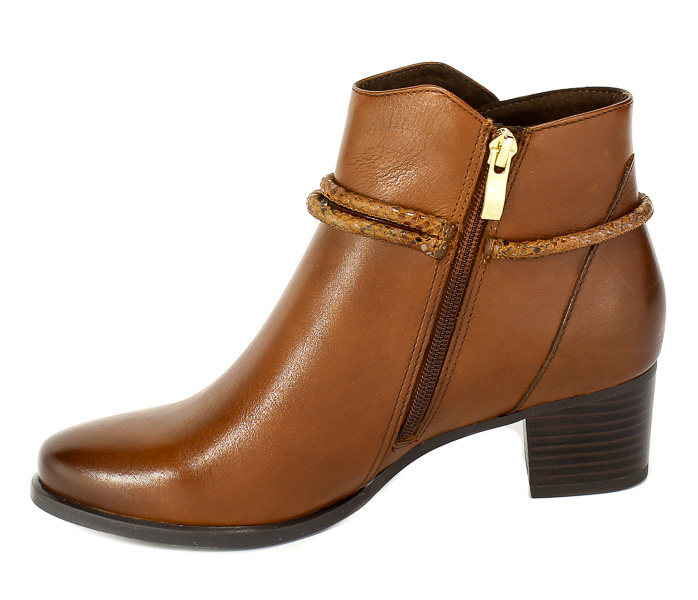 Botki Caprice 9-25307-25 313 Cognac Comb Brąz Skóra