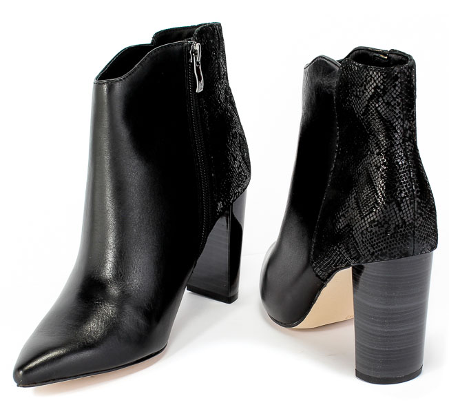 Botki Caprice 9-25315-25 019 Black Comb Czarny Skóra