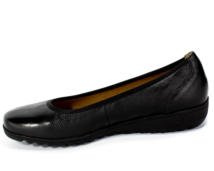 Baleriny Caprice 9-22151-25 022 Black Nappa Czarny Skóra