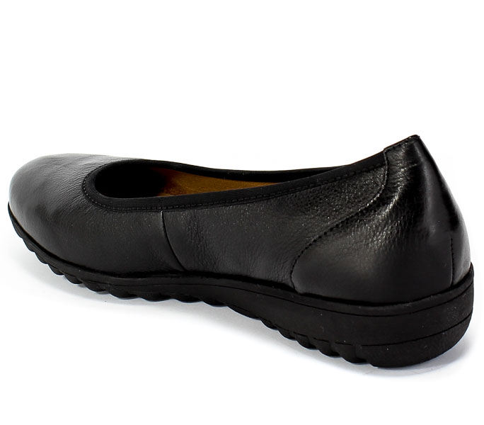 Baleriny Caprice 9-22151-25 022 Black Nappa Czarny Skóra