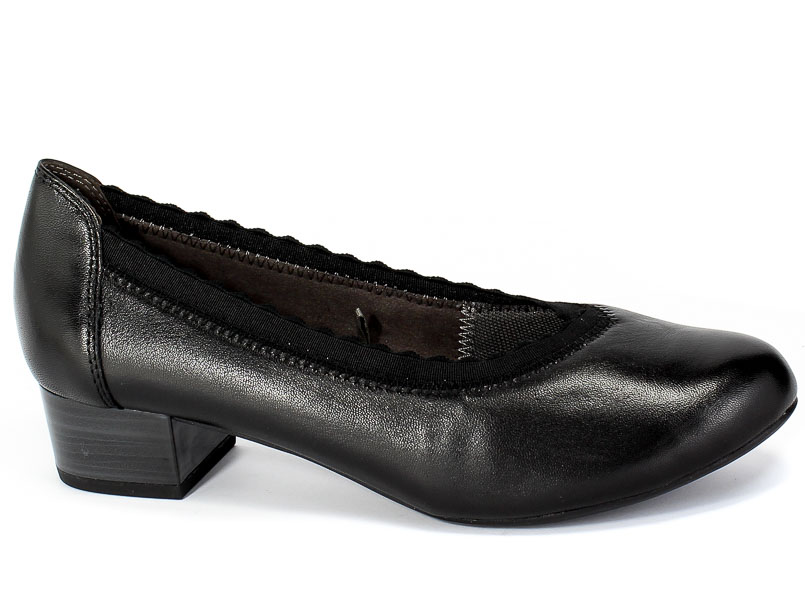 Czółenka Caprice 9-22300-25 022 Black Nappa Czarny Skóra