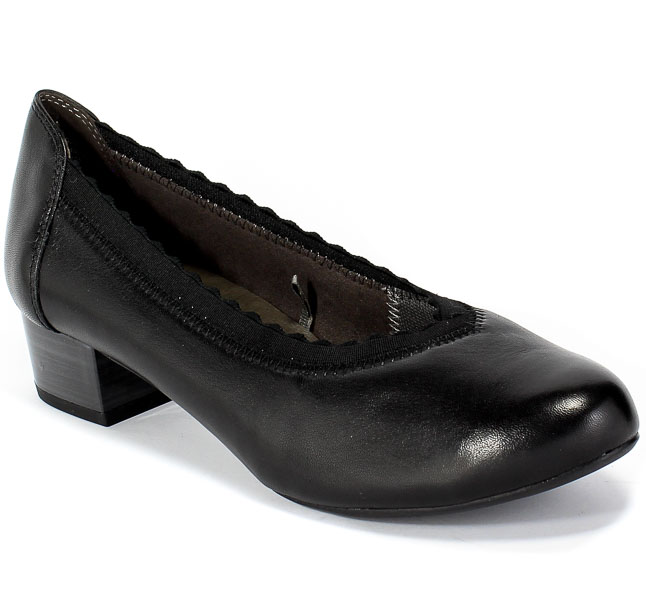 Czółenka Caprice 9-22300-25 022 Black Nappa Czarny Skóra