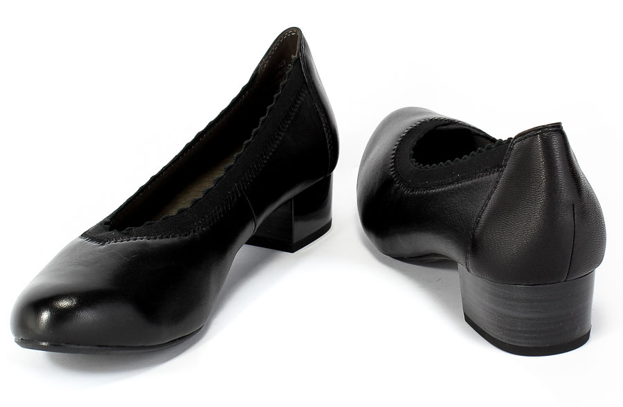 Czółenka Caprice 9-22300-25 022 Black Nappa Czarny Skóra