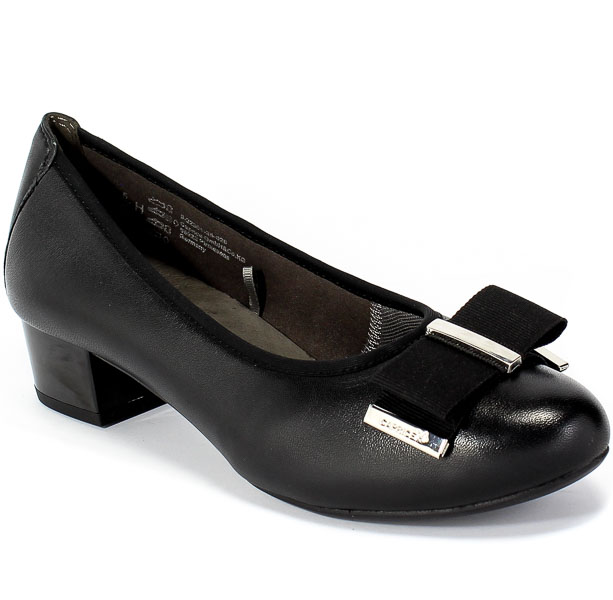 Czółenka Caprice 9-22301-25 026 Black Nappa Co Czarny Skóra
