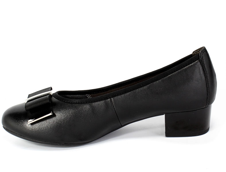 Czółenka Caprice 9-22301-25 026 Black Nappa Co Czarny Skóra