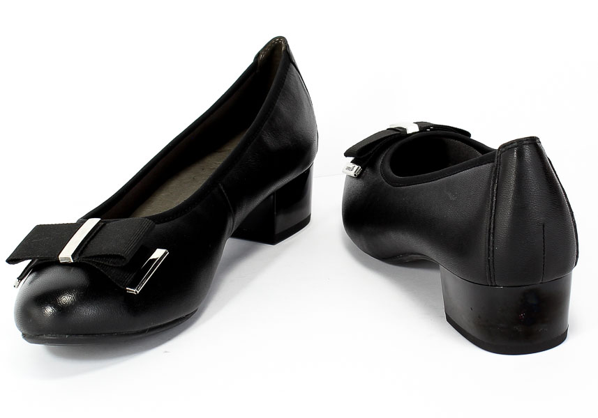 Czółenka Caprice 9-22301-25 026 Black Nappa Co Czarny Skóra