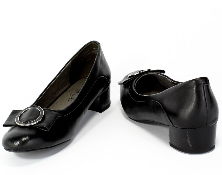 Czółenka Caprice 9-22302-25 022 Black Nappa Czarny Skóra
