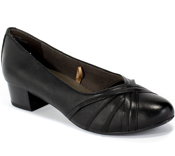 Czółenka Caprice 9-22303-25 022 Black Nappa Czarny Skóra