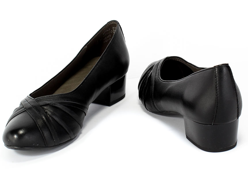 Czółenka Caprice 9-22303-25 022 Black Nappa Czarny Skóra