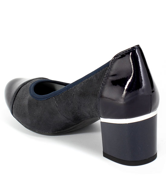 Czółenka Caprice 9-22404-25 880 Ocean Comb Granat Skóra