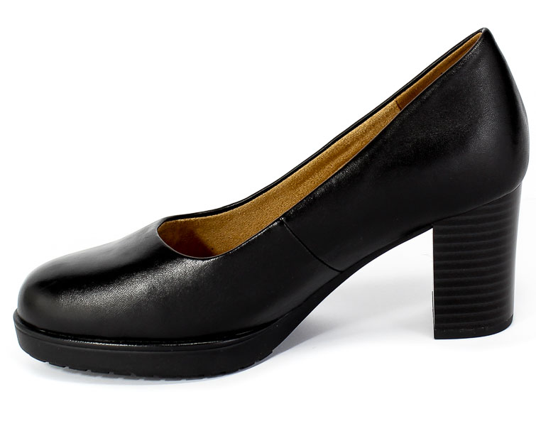 Czółenka Caprice 9-22406-25 040 Black Soft Nap Czarny Skóra