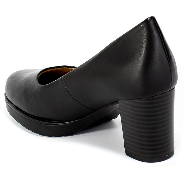 Czółenka Caprice 9-22406-25 040 Black Soft Nap Czarny Skóra