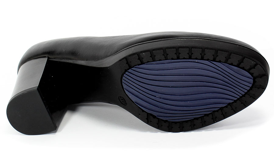 Czółenka Caprice 9-22406-25 040 Black Soft Nap Czarny Skóra