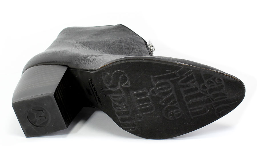 Botki Wonders M-4133 Vacheta Negro Czarny Skóra