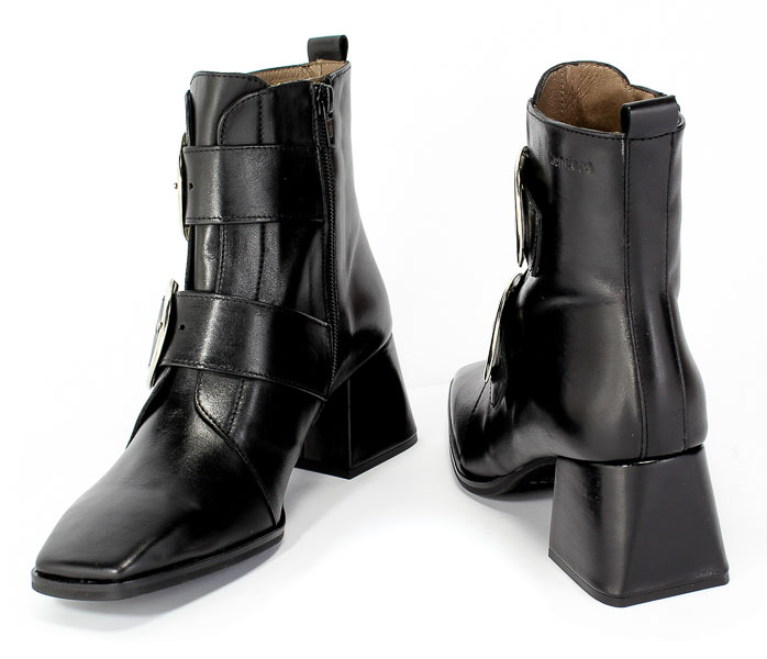 Botki Wonders H-4306 Iseo Negro Czarny Skóra