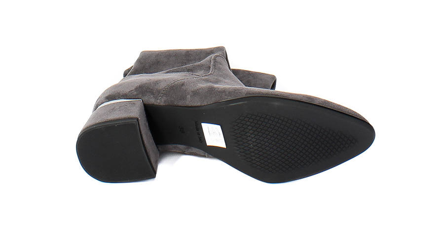 Kozaki Sala 9725 1801 Szary Skóra