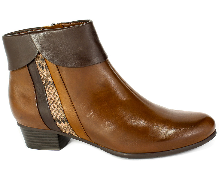Botki Piazza 962265 Cognac Brąz Skóra