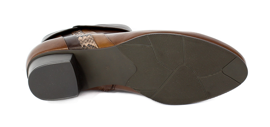Botki Piazza 962265 Cognac Brąz Skóra