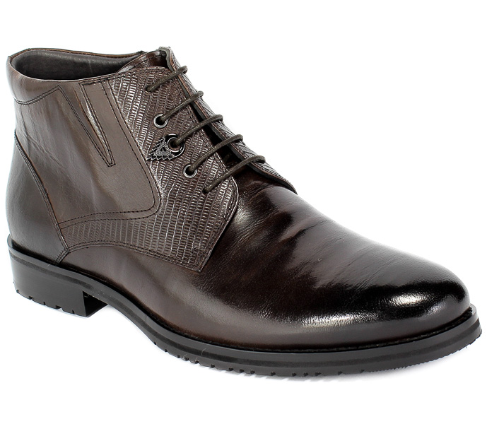 Trzewiki Brooman 768B-711G132-R Coffee Brąz Skóra
