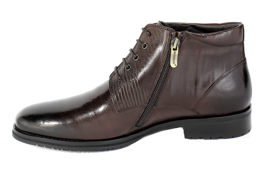 Trzewiki Brooman 768B-711G132-R Coffee Brąz Skóra