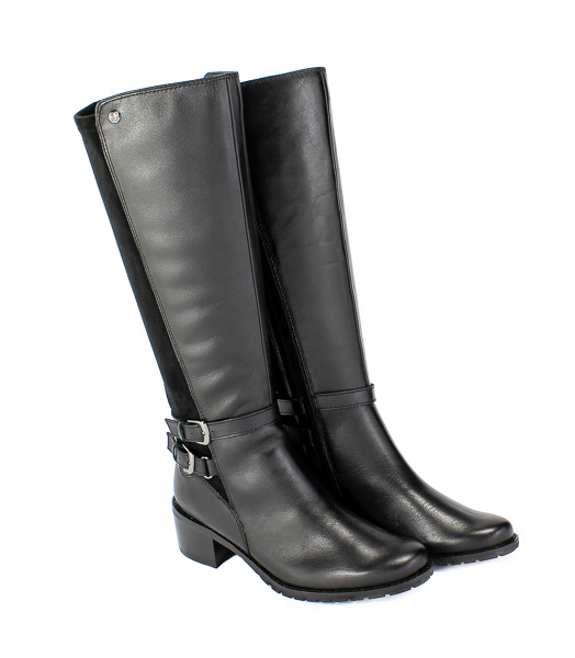 Kozaki Caprice 9-25517-25 019 Black Comb Czarny Skóra