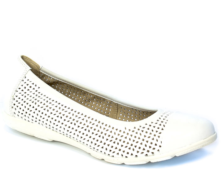 Baleriny Caprice 9-22151-26 102 White nappa