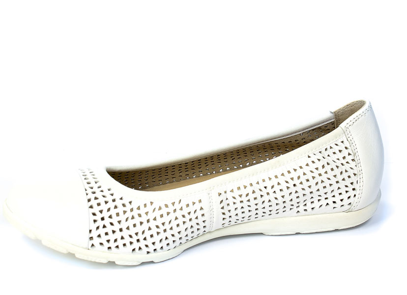 Baleriny Caprice 9-22151-26 102 White nappa