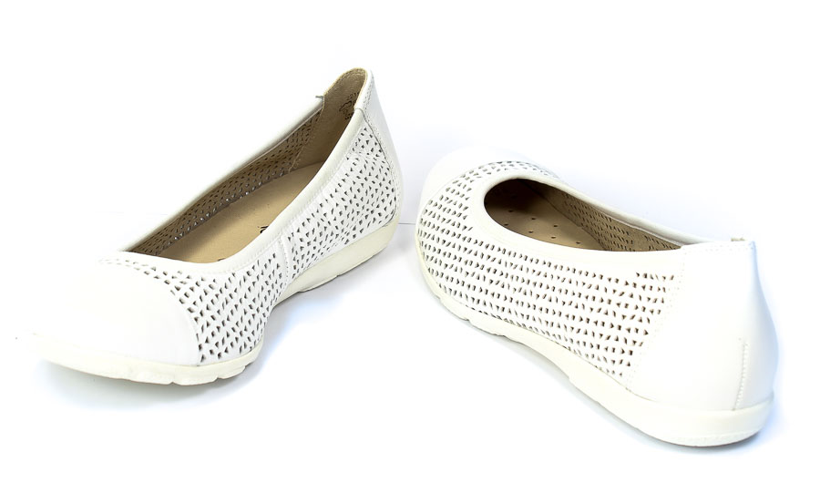 Baleriny Caprice 9-22151-26 102 White nappa