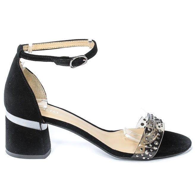 Sandały Palazzo 4819-8Z-N Zamsz czarny