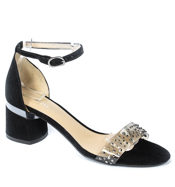 Sandały Palazzo 4819-8Z-N Zamsz czarny