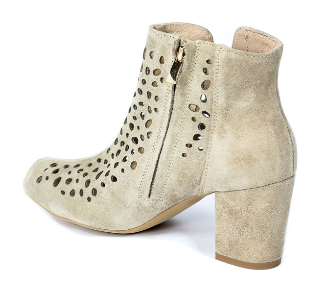 Botki Exquisite 1184 Beż Welur