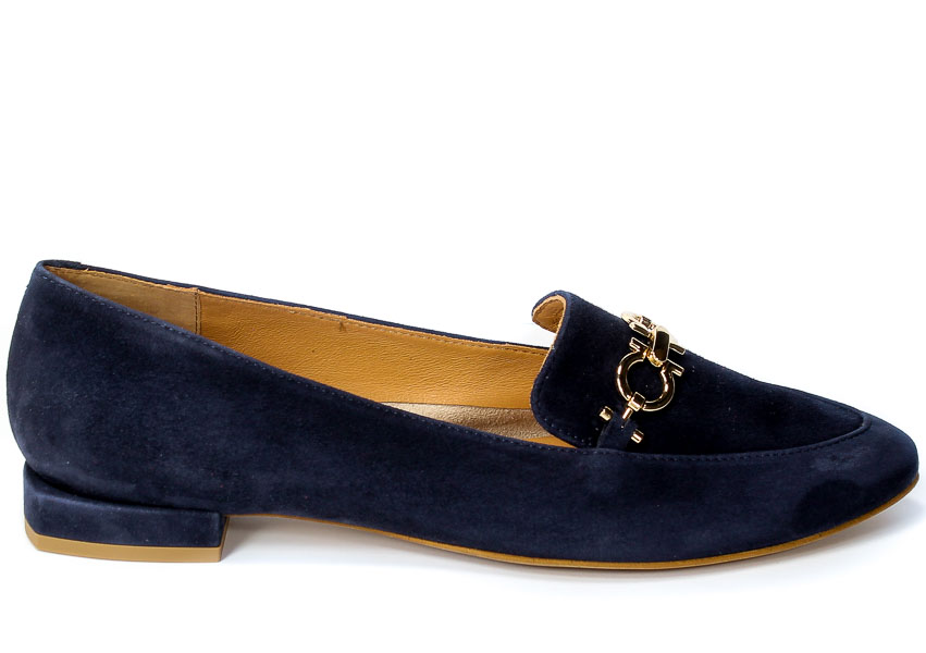 Mokasyny Bravo Moda 1949 Blue zamsz