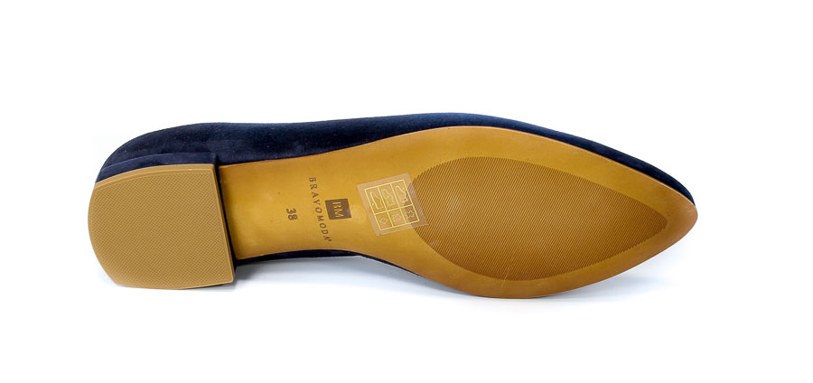 Mokasyny Bravo Moda 1949 Blue zamsz