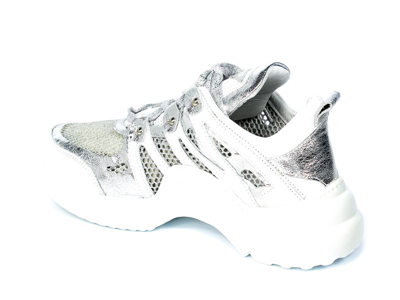Półbuty Boccato 135-086-02-96 White Silver