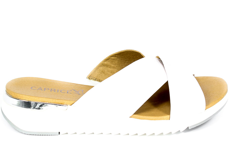 Klapki Caprice 9-27200-26 122 White Naplak