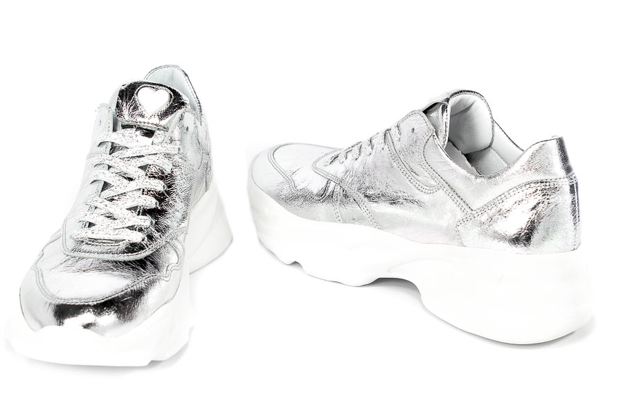 Sneakersy Chebello 2577-039 Srebrny