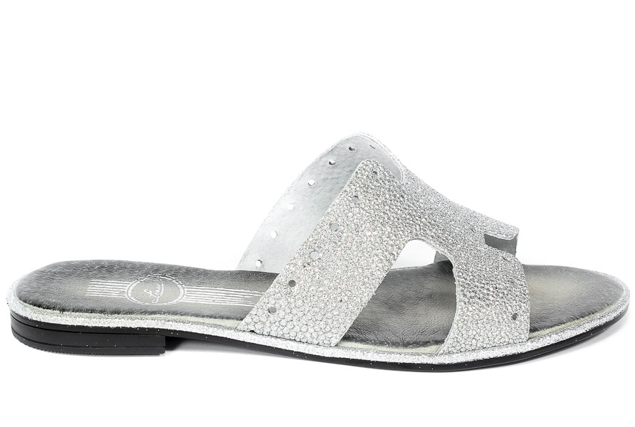 Klapki Lemar 40213 Bf. Brokat srebr