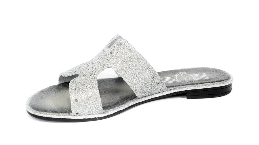 Klapki Lemar 40213 Bf. Brokat srebr