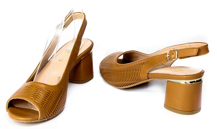 Sandały Boccato 0030-7007-302 52 Tan Leather