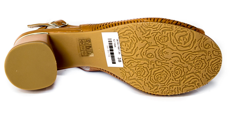 Sandały Boccato 0030-7007-302 52 Tan Leather