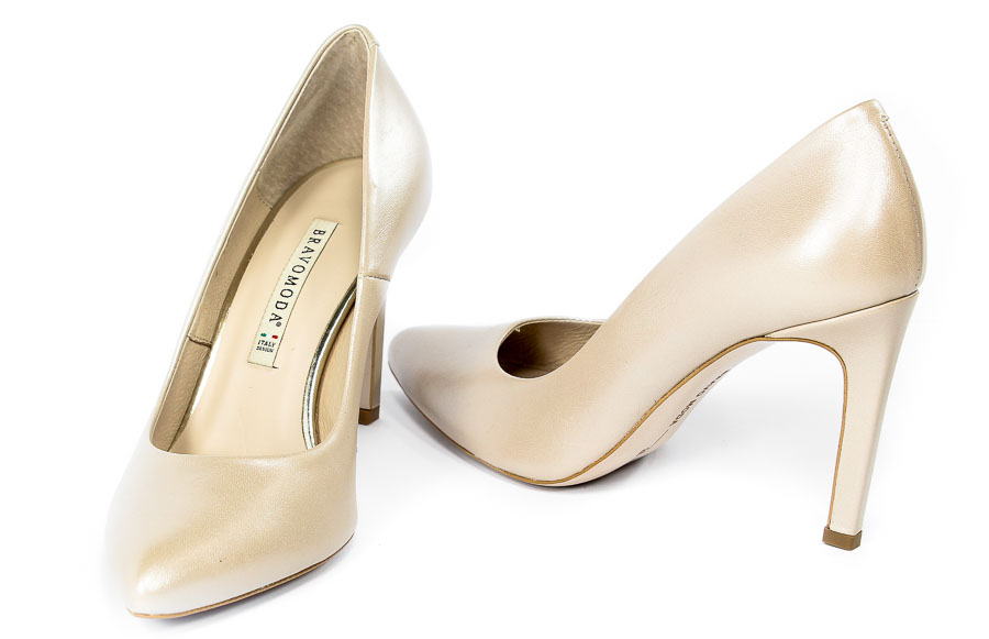 Szpilki Bravo Moda 1373 Perła Krem