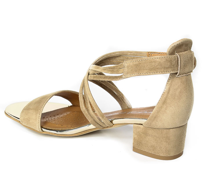 Sandały Prestige 2071 Natural Zamsz