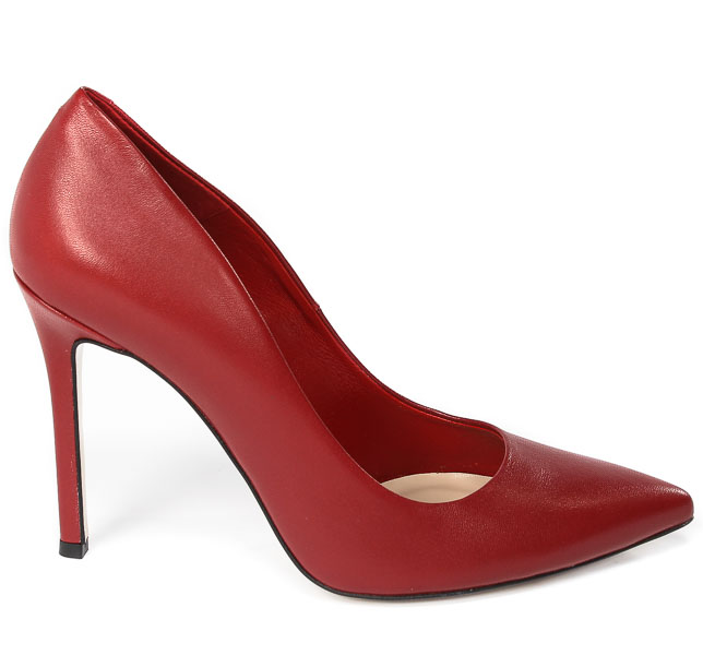 Szpilki Bravo Moda 1626 Red Skóra