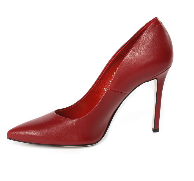 Szpilki Bravo Moda 1626 Red Skóra
