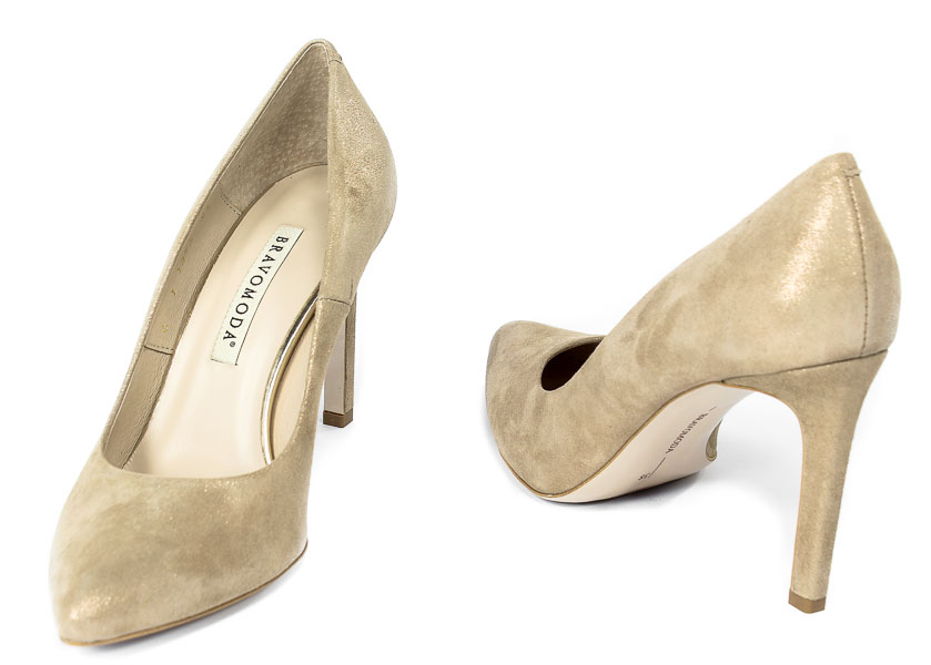 Szpilki Bravo Moda 1373 Lamina Złoto