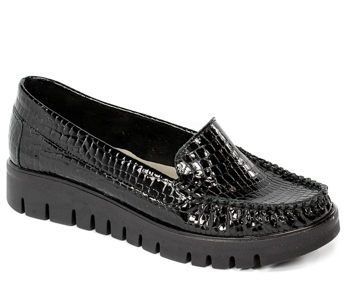 Mokasyny Lemar 10118 Matrix Czarny Skóra